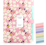 Corslet Expanding 6-Pocket A4 Document Holder With Floral Design Portable Paperwork Storage For Office, School & Home