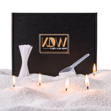 Candle Sand 5lb Pearled Candles Sand and Wicks (100 Pcs) DIY Candle Wax Candles Making for Christmas Thanksgiving Wedding Party