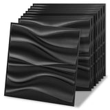 Art3d 20 Pack Decorative 3D Wall Panels, 19 Sq.Feet PVC Interior Wall D cor, 11.8x11.8, Black