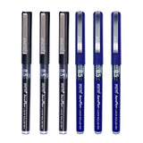 Brustro Aeroflow Liquid Ink Rollerball Pens| 3 Black & 3 Blue | Total Pack Of 6 | 0.5Mm, Micro Tip | Ideal For Students, Profess
