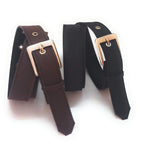 Generic Formal Casual Womens Black And Brown Denim Belts 2 Pcs