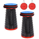 FXKS 2 Pack Portable Telescoping Stools Collapsible Stool with Cushion,Retractable Foldingstool Max Load Capacity 400lbs, Portab