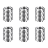 HARFINGTON 6pcs Thread Repair Inserts M12 x 1.75 Male to M8 x 1.25 Female Thread 15mm Long Stainless Steel Reducing Nuts Metric