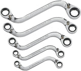 GEARWRENCH 5 Piece Reversible SShape Double Box Ratcheting Wrench Set | Metric | 12 Point | 85299