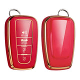 Cacacar for Toyota Key Fob Cover, for Camry RAV4 Highlander Avalon GT86 Key fob case Premium Soft TPU Full Cover Protection Smar