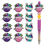 Yushen 12Pcs Crochet Focal Beads for Pens, Characters, Embroidery, Yarn, Silicone, Crochet Hook, Yarn Beads for Keychain Making,