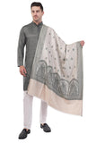 Sethssssss MenS Woollen Warm Kashmiri Acrylic Shawls Meditation Dushala Lohi Stole Solid Color Best Gifts Green Beige