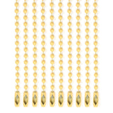 Lemonkey 10Pcs Ball Beads Chains Bulk,Yellow KeyChains Rings Metal 4 Inch Dog Tag Metal Small Chains with Connectors for Hanging
