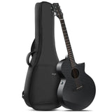 Enya Acoustic Electric Guitar Carbon Fiber X3 Pro Travel Guitar AcousticPlus 41Full-Sized Guitar Bundle with Gig Bag, Instru