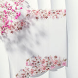 UNIQOOO 50 Pack Pink Flower Vellum Jackets for 5x7 Invitations, Elegant Pre-Folded Vellum Paper, 115GSM Vellum for White Theme W