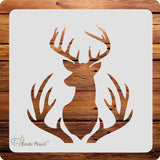 Kachi Pencil Deer Stencils for Art and Craft Painting, Size 6 x 6 inch Reusable Stencil for Painting, Fabric, Glass, Wall Painti