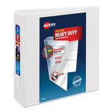 Avery Heavy-Duty View 3 Ring Binder, 3 One Touch Slant Rings, White, Perfect Trading Card Binder (79793)