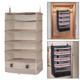 Trendivibe Hanging Packing Cube Hanging Suit Bag Multifunction Portable Hanging Clothes Fifth Floor Brown