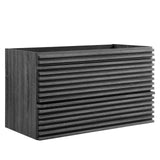 Modway Render 36 WallMount Bathroom Vanity Cabinet in Charcoal Sink Basin Not Included