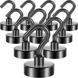 Neosmuk Magnetic Hooks, 40lb Heavy Duty Earth Magnets with Hook for Refrigerator, Extra Strong Cruise Hook for Hanging, Magnetic