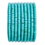 Natural Blue Turquoise Stone Spacer Beads 4x2mm 38cm/str Flat Round Loose Semi Gemstone Caps for Making Bracelets Necklace