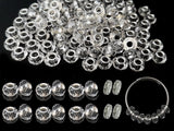 PAMIR TONG White 110pc 14mm Resin Rondelle Spacer Beads for Jewelry Making, Pens, Keychains & DIY Projects
