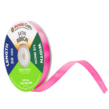 Mandala Crafts Pink Satin Ribbon for Crafts - 50 Yds 1/2 Inch Pink Ribbons for Gift Wrapping - Fabric Ribbons for Flower Bouquet