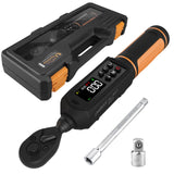 Uharbour Digital Torque Wrench 1/4 Drive, 1.1-22.1 Ft-lbs/1.5-30Nm Range, Electric Torque Wrench with Dual Direction Ratchet, 1%