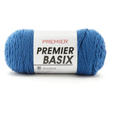 Premier Yarns Basix, Solid Worsted Yarn, Made of Acrylic, Ideal Yarn for Crocheting and Knitting, Azure, 359 Yards