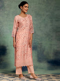 Libas Women'S Silk Blend Kurta Set (99534C Peach M
