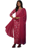 Libas Women'S Cotton Blend Kurta Set (48746O_Yellow
