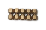LTWFITTING Brass 1/4 OD Flare Forged Swivel Nut Union,Brass Flare Tube Fitting(Pack of 5)