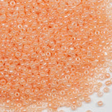 3mm Light Orange Seed Beads for Jewelry Making 200 Grams About 6500pcs,8/0 Glass Craft for Making Earrings, Bracelets, Pendants,