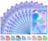 TIFICAL 100 PCS Holographic Bags for Lashes, Press On Nails, Candy, Small Baggies Sample Bag Smell Proof Packaging Bag for Jewel