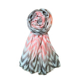 Fahabo Scarf For Women Stylish Printed Cotton Soft Stole | Hijab Scarf | Headscarf | Neck Scarf | Wraps (Peach, Grey) Size: 73