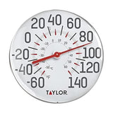 Taylor Metal Wall Indoor Outdoor Thermometer, Wireless Thermometer with Easy to Read Large Numbers for Patio, Pool, and Indoor A