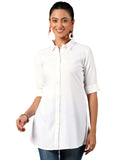 Libas Women'S Viscose Rayon A-Line Kurtis (58218_Off White