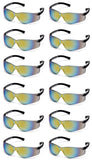 Pyramex Ztek Safety Glasses Gold Mirror Lens S2590S (12 Pair Pack)