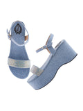 Shoetopia Women'S Girls-Sandal-1404 Wedge Sandal-8 Kids Uk (Girls-Sandal-1404-Blue)-Eu36,Blue,8,B0D54H6RF5