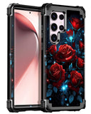 Miqala for Galaxy S23 Ultra 5G Case,Glow in The Dark Three Layer Heavy Duty Shockproof Full Body Protection Hard Plastic Bumper+