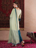 Anni Designer Women'S Cotton Blend Straight Solid Kurta With Pant & Dupatta (Panai Green_S_Green_Small),Green,S,Rayon Blend,Regular,