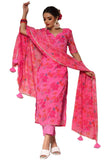 Gosriki Women'S Rayon Floral Printed Straight Kurta With Pant & Dupatta (Aamantran-Pink-Gs_Xxl_Pink_Xx-Large),Pink,2,B0BXLT5FFV