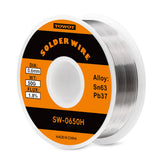 TOWOT 63-37 High Purity Tin Lead Rosin Core Solder Wire for Electrical Soldering, Content 1.8% Solder flux (0.6mm, 50g)