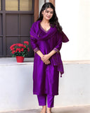 Gosriki Women'S Rayon Viscose Straight Embroidered Kurta With Pant & Dupatta (Bagicha Begani-Vks02-Gs_L_Begani_Large),Begani,,B0F8Q5FV8H