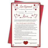 Bablira Romantic Love Contract Card, Anniversary Card for Couples, Wedding Proposal or Just Because, Funny & Sweet Relationship