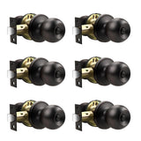 Lepushom 6 Pack Bathroom Door Knob, Door Knobs Interior Without Keys, Antique Door Knobs for Bedroom and Office, Privacy Functio