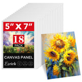 ESRICH 5x7IN Small Canvases for Painting, 18 Pack Mini Canvas Boards 100% Cotton Painting Canvas Primed Acid Free Mini Blank Can