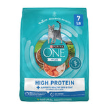 Purina ONE Plus High Protein Cat Food Dry Salmon and Ocean Whitefish Cat Skin and Coat Health Formula - 7 lb. Bag
