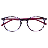 OPULIZE MET Blue Light Blocking Reading Glasses for Women Men, Slim Round Frame with Scratch Resistant and Spring Hinges, Comput