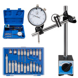 Rpeconu Dial Indicator with Magnetic Base, 0-1 0.001 Precision Dial Test Indicator Set, Adjustable Long Arm Magnetic Dial Indic