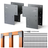 Wocepu 2 Pack Heavy Duty 8x8 (Actual 7.5x7.5) Stainless Steel End Post Caps Tie Bracket , Fit Connecting Wood Gazebo, Deck Patio