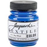 Jacquard Fabric Paint for Clothes 2.25 Oz Textile Color Sky Blue Leaves Fabric Soft Permanent and Colorfast Professional Q