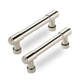 CABDM 10 Pack Polished Nickel Cabinet Pulls, 3-3/4 Inch(96mm) Hole Centers Cabinet Handles Kitchen Hardware for Cabinets and Dra