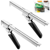 Dreyoo 2 Pack Adjustable Jar Can Opener, Multifunctional Stainless Steel Can Opener with Jar Gripper, Comfortable Grip Jar Lid O