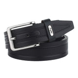 Flyer MenS Leather Belt (Formal/Casual) (Colour Black) (Size 38) Buckle Adjustable Size Genuine Leather (Bl202438)